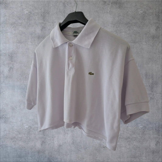 Crop top Lacoste vintage mujer estilo Y2K retro logo bordado sporty