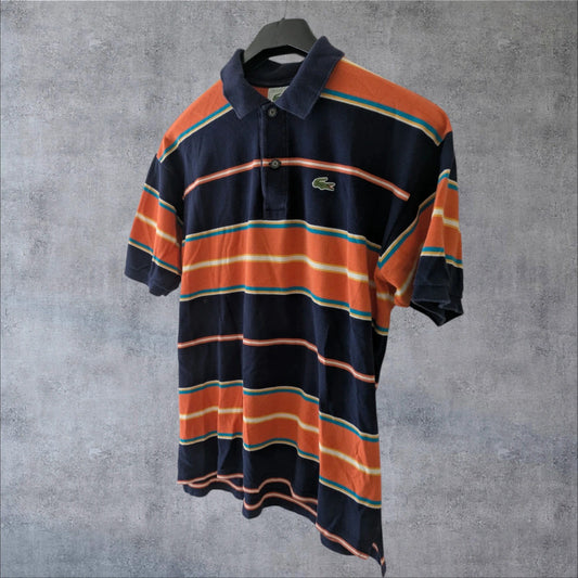 Polo Lacoste vintage a rayas estilo francés clásico para hombre Y2K retro