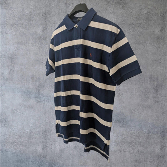 Polo a rayas navy vibes college estilo Y2K varsity total