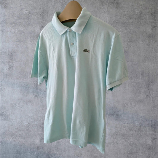 Polo Lacoste verde agua estilo vintage francés Y2K retro sporty minimal