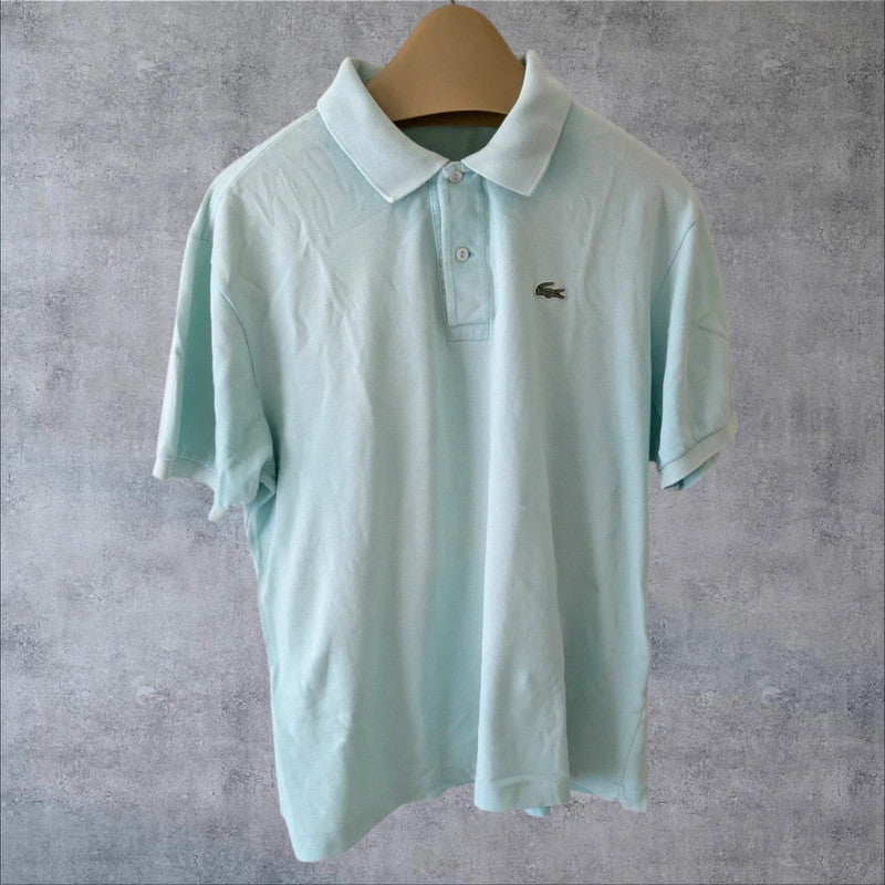 Polo Lacoste verde agua estilo vintage francés Y2K retro sporty minimal