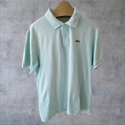 Polo Lacoste verde agua estilo vintage francés Y2K retro sporty minimal