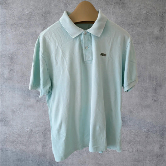 Polo Lacoste verde agua estilo vintage francés Y2K retro sporty minimal