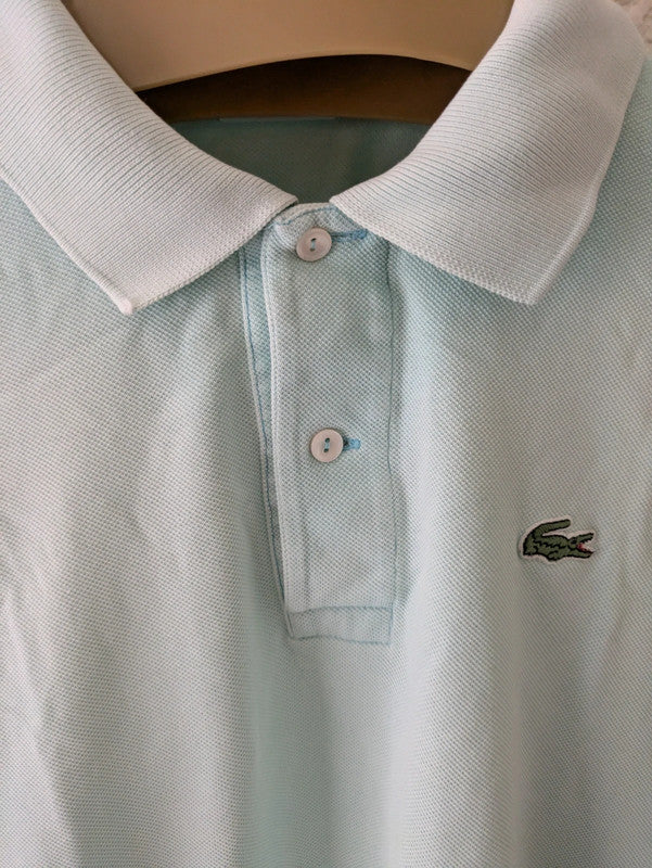 Polo Lacoste verde agua estilo vintage francés Y2K retro sporty minimal
