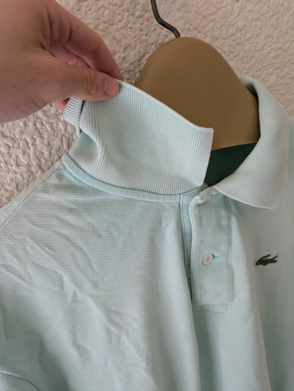 Polo Lacoste verde agua estilo vintage francés Y2K retro sporty minimal