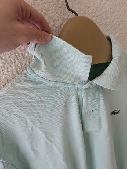 Polo Lacoste verde agua estilo vintage francés Y2K retro sporty minimal